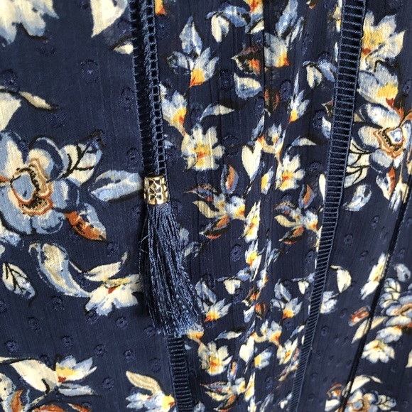 WHBM Breezy Floral Dress w/Tassels - Picture 3 of 5